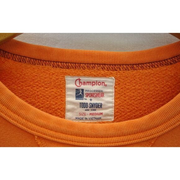 Todd Snyder x Champion Pocket Sweatshirt | Sz M, Orange, Like New - Picture 4 of 5